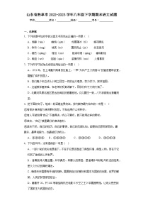 山东省曲阜市2022-2023学年八年级下学期期末语文试题（含解析）