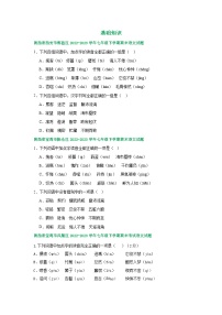 陕西省部分地区2022-2023学年下学期七年级语文期末试卷汇编：基础知识