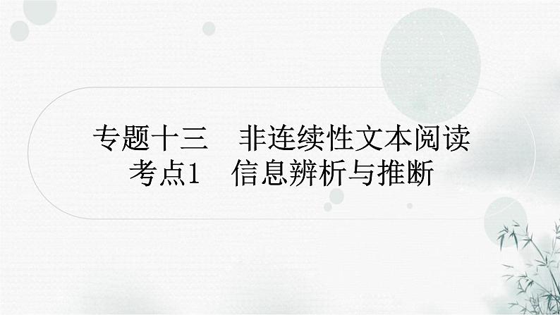 中考语文复习非连续性文本阅读考点1信息辨析与推断作业课件第1页