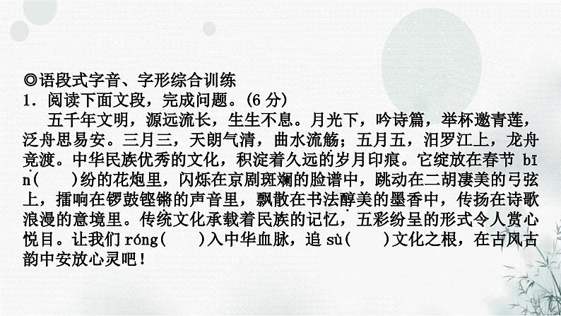 中考语文复习专题一字音、字形作业课件第2页