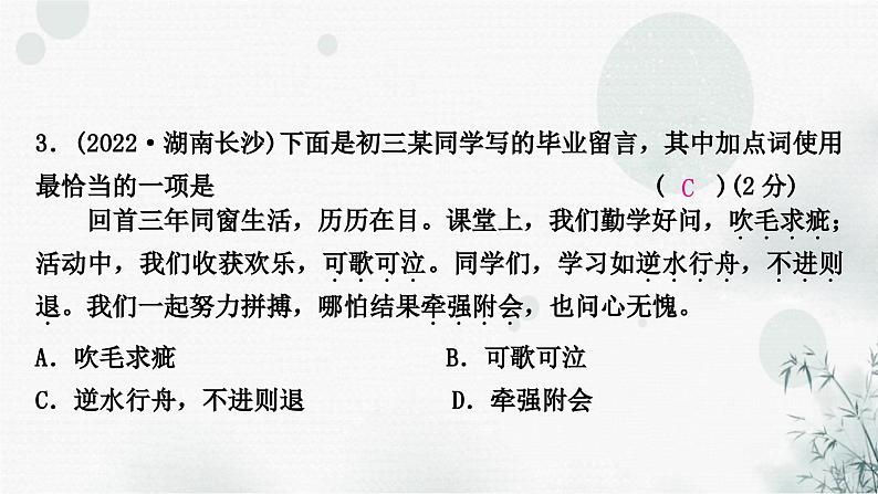 中考语文复习专题二词语的理解与运用作业课件第6页