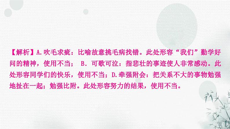 中考语文复习专题二词语的理解与运用作业课件第7页