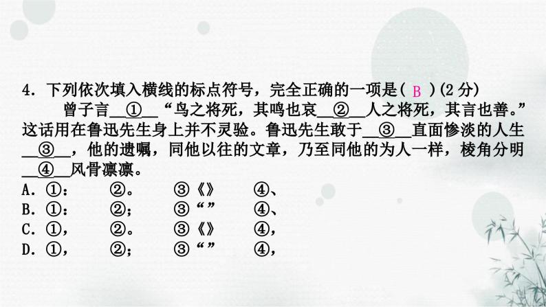 中考语文复习专题三标点符号作业课件06