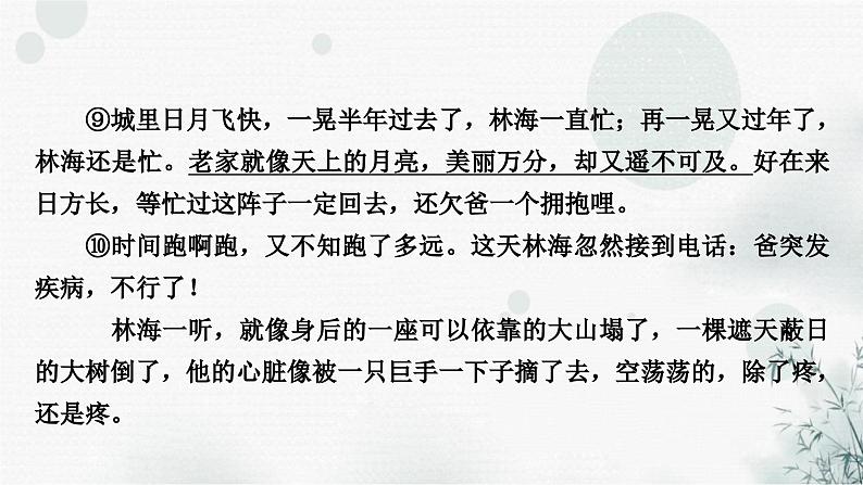 中考语文复习小说阅读第5课时情节梳理与概括作业课件第5页