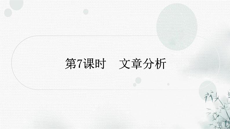 中考语文复习小说阅读第7课时文章分析作业课件第1页