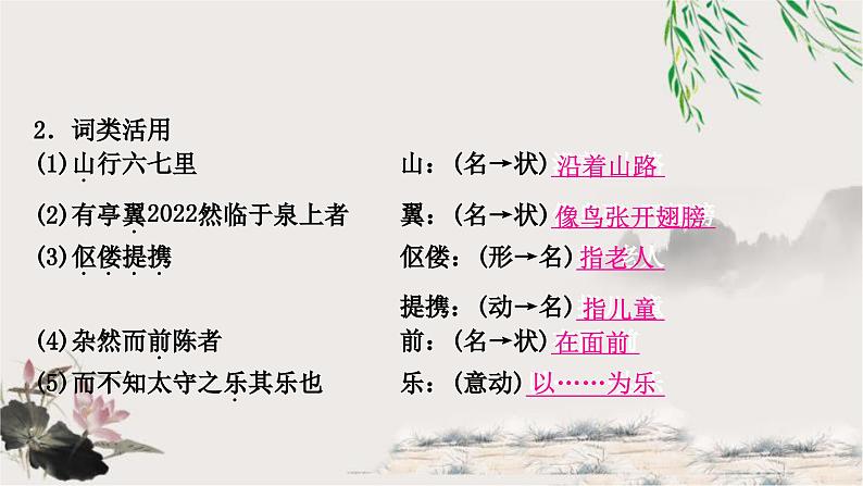 中考语文复习文言文基础醉翁亭记教学课件04