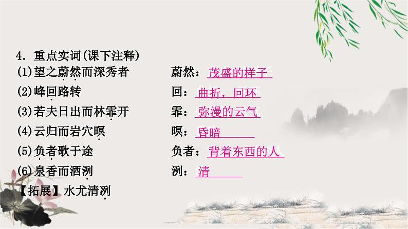 中考语文复习文言文基础醉翁亭记教学课件07