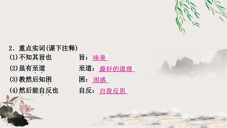 中考语文复习文言文基础虽有佳肴教学课件03