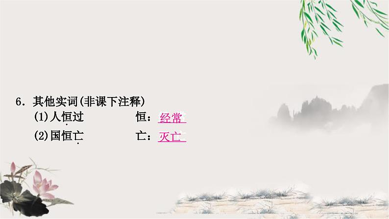 中考语文复习文言文基础生于忧患，死于安乐教学课件第8页
