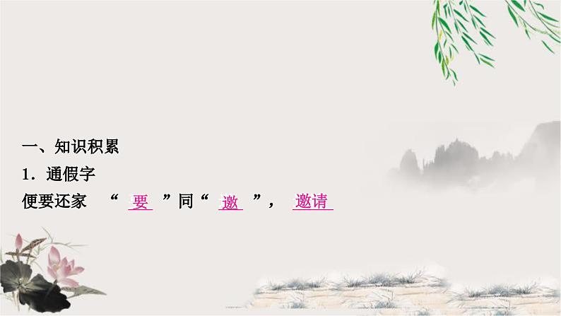 中考语文复习文言文基础桃花源记教学课件第3页