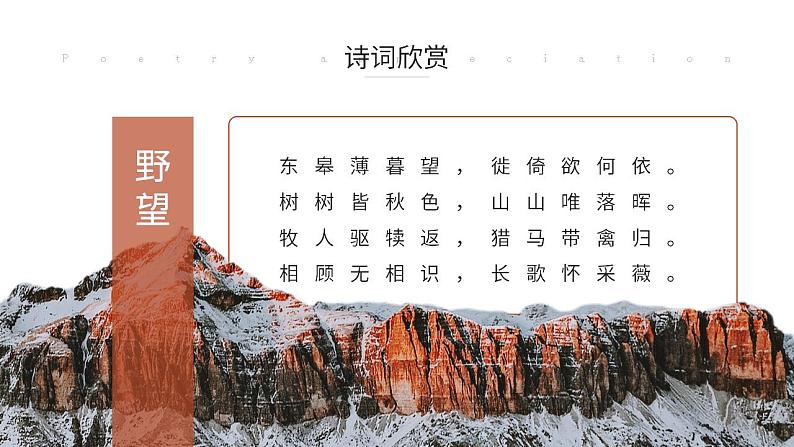 人教部编版语文八年级上册 13 唐诗五首 课件05