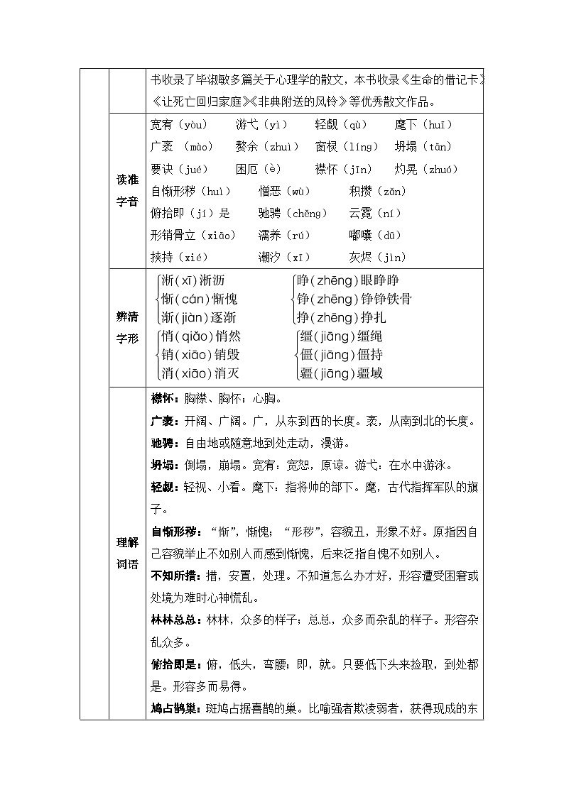 人教部编版语文九年级上册 精神的三间小屋-教案02