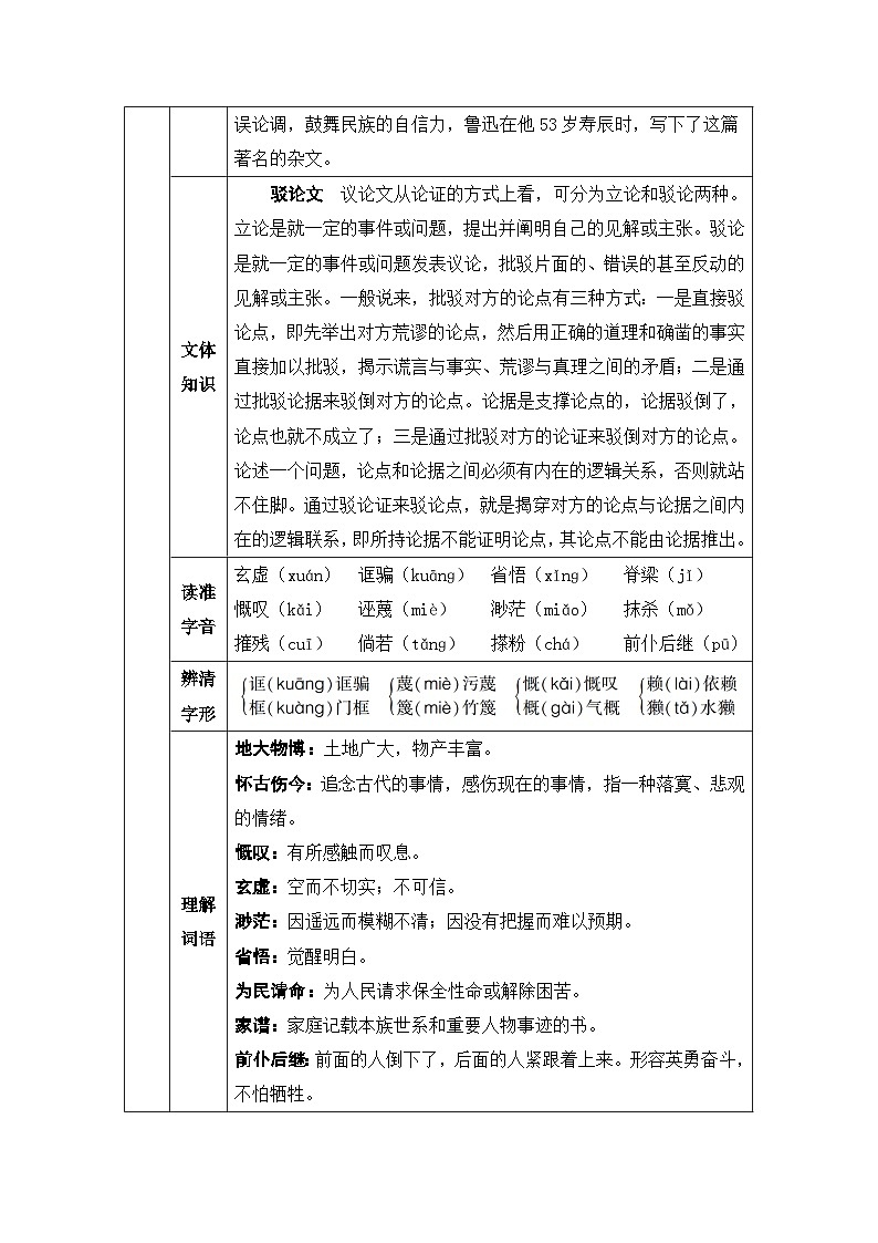 人教部编版语文九年级上册 中国人失掉自信力了吗-教案02