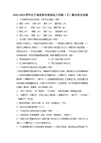 2022-2023学年辽宁省沈阳市皇姑区八年级（下）期末语文试卷