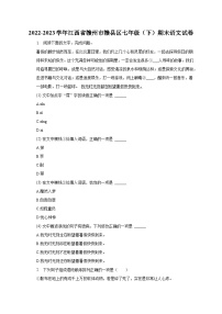 2022-2023学年江西省赣州市赣县区七年级（下）期末语文试卷