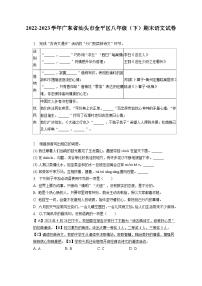 广东省汕头市金平区2022-2023学年八年级下学期期末语文试卷（含答案）
