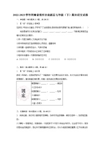 2022-2023学年河南省郑州市高新区七年级（下）期末语文试卷（含解析）
