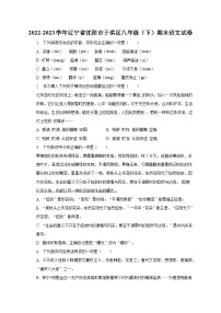 2022-2023学年辽宁省沈阳市于洪区八年级（下）期末语文试卷（含解析）