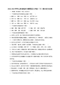 2022-2023学年山东省临沂市蒙阴县七年级（下）期末语文试卷