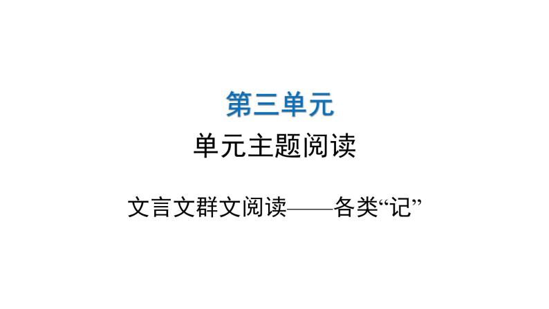人教版初中语文八年级下册第三单元主题阅读课件01
