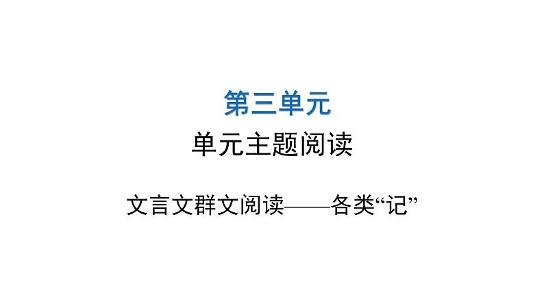 人教版初中语文八年级下册第三单元主题阅读课件01