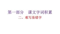 人教版初中语文八年级下册课文字词积累二难写易错字课件
