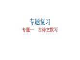 人教版初中语文八年级下册专题一古诗文默写课件