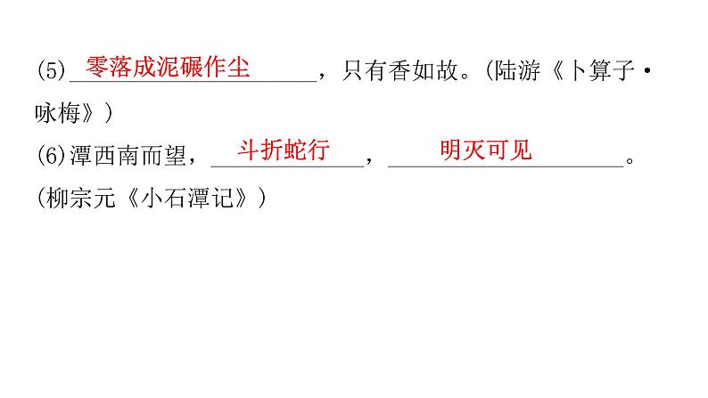 人教版初中语文八年级下册过关训练四课件04