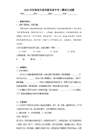 2023年河南省开封市尉氏县中考二模语文试题（含解析）