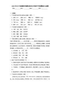 2023年辽宁省朝阳市朝阳县部分学校中考四模语文试题（含解析）
