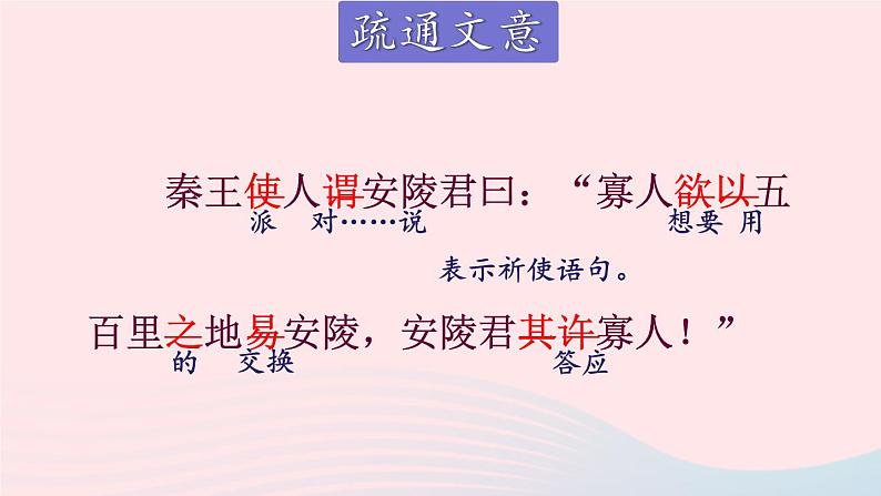 部编九年级语文下册第三单元10唐雎不辱使命第1课时课件第8页