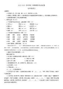 河南省濮阳市2022-2023学年七年级下学期7月期末语文试题（含答案）
