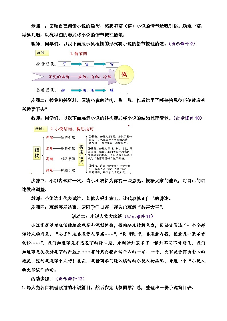 部编版九上语文 综合性学习 走进小说天地 课件+教案+练习03