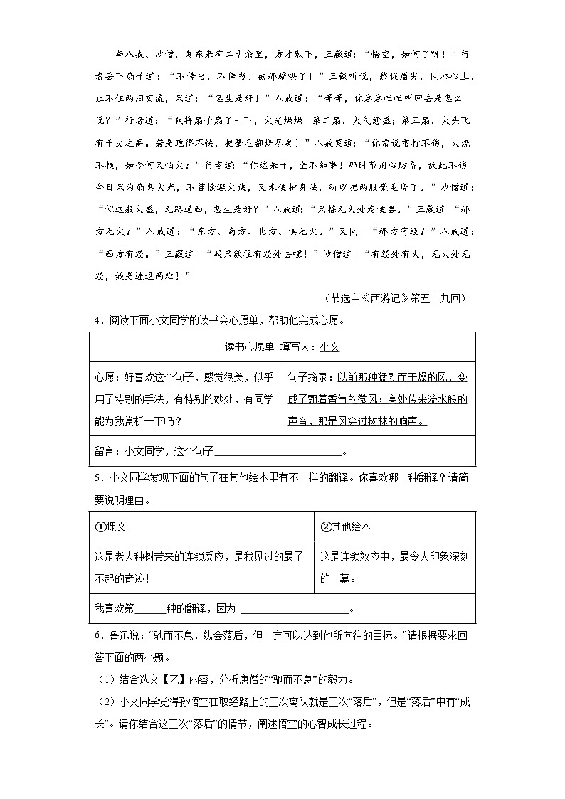 浙江省金华市金东区2022-2023学年七年级上学期期末语文试题03