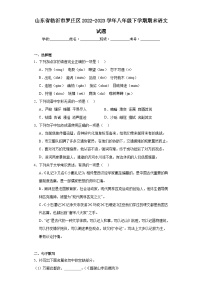 山东省临沂市罗庄区2022-2023学年八年级下学期期末语文试题（含答案）