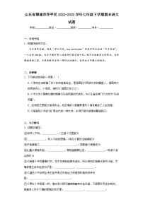 山东省聊城市茌平区2022-2023学年七年级下学期期末语文试题