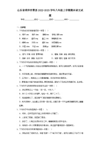 山东省菏泽市曹县2022-2023学年八年级上学期期末语文试题（含答案）