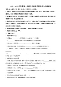 广东省台山市2022-2023学年七年级上学期期末语文试题