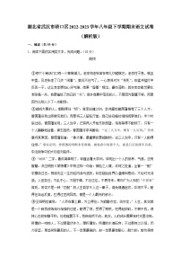 湖北省武汉市硚口区2022-2023八年级下学期期末测试语文试题（含答案）