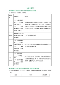 浙江省部分地区2022-2023学年下学期七年级语文期末试卷汇编：古诗文默写