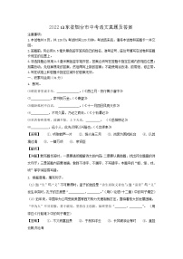 _2022山东省烟台市中考语文真题及答案
