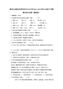 黑龙江省绥化市安达市火石山乡中学2022-2023学年七年级下学期期末语文试卷（含答案）
