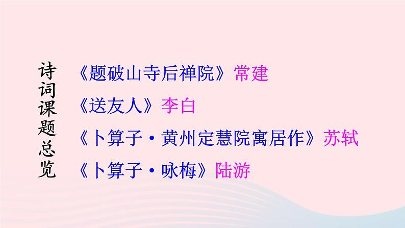 部编八年级语文下册第六单元课外古诗词诵读课件02