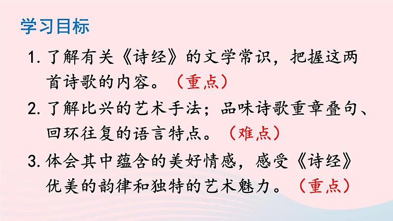 部编八年级语文下册第三单元12诗经二首课件第3页