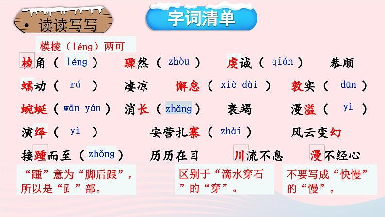 部编八年级语文下册第五单元18在长江源头各拉丹冬考点精讲课件第6页