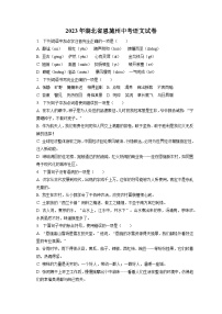 2023年湖北省恩施州中考语文试卷（含答案解析）