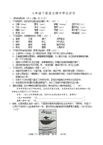 八年级下册语文期中测试题