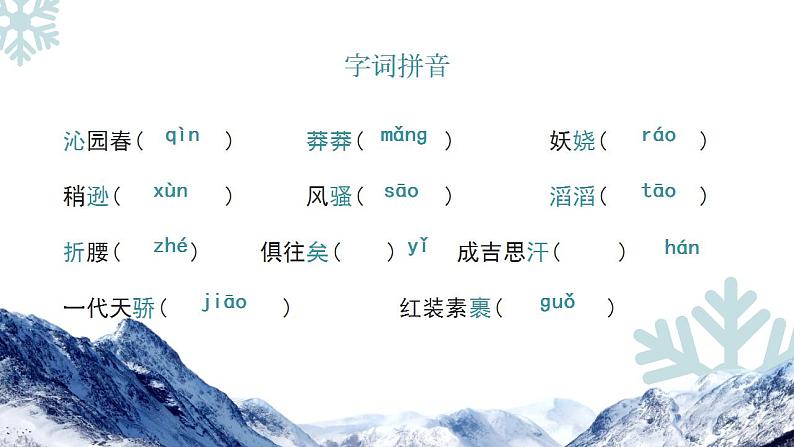 人教部编版语文九年级上册 1 沁园春·雪 课件05