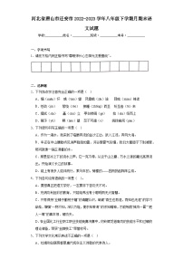 河北省唐山市迁安市2022-2023学年八年级下学期月期末语文试题（含答案）