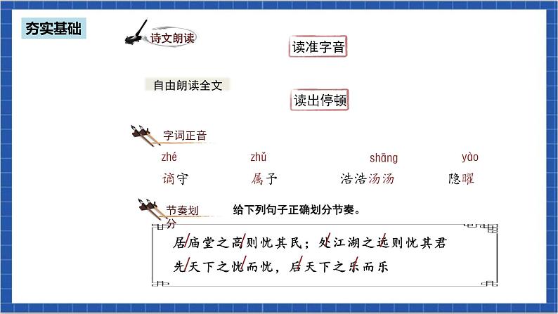 人教部编版语文九上第三单元 岳阳楼记第2课时 课件+教案+同步练习06